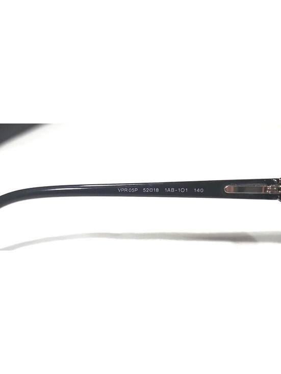 PRADA VPR05P 1AB-101 Black Rectangular Eyeglasses 52-18 140 Case Box Cloth main image 5